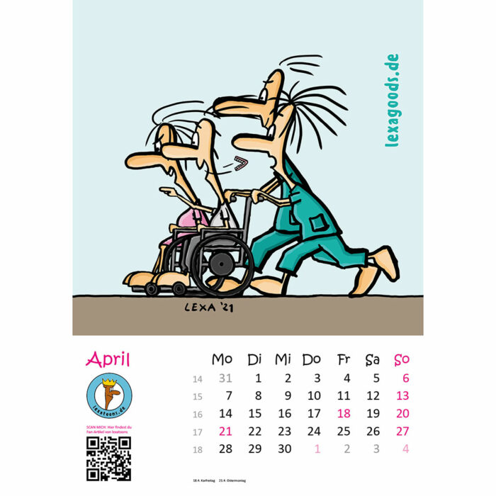 Kalender 2025, lexatoons, cartoons