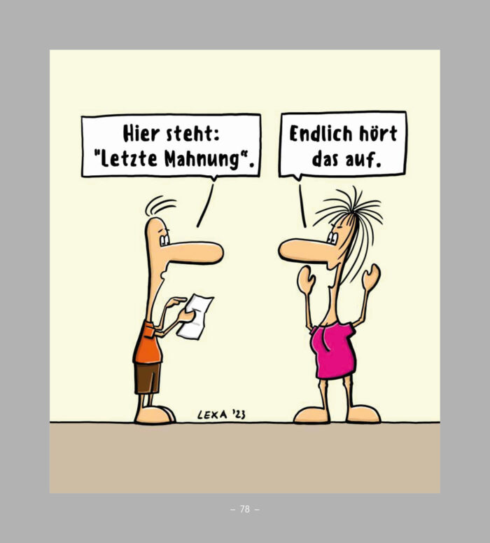 "Cartoons ... zum Kaputtlachen" - Letzte Mahnung